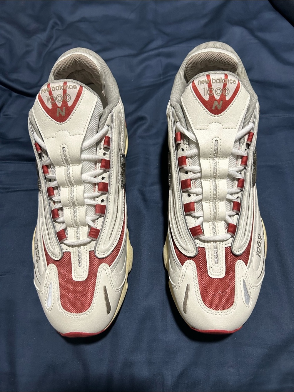 New Balance 1000 Sea Salt Astro Dust White Red Sneakers Size 10- M1000CB